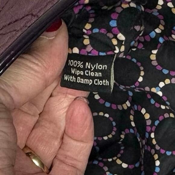 Vera Bradley Quilted Foldover Crossbody Bag & Wallet Set | Eggplant Purple - Picture 7 of 16